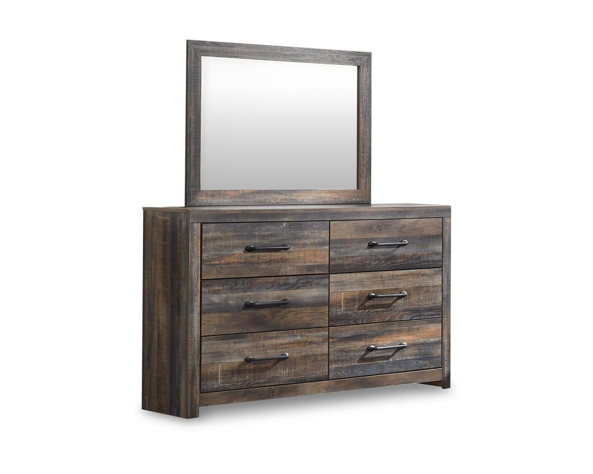 Drystan Full Bookcase Storage Bed, Dresser, Mirror and 2 Nightstands
