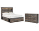 Librería completa con almacenamiento, cama y cómoda Drystan