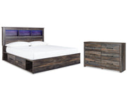 Drystan King Bookcase Storage Bed and Dresser