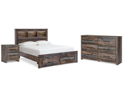 Drystan Full Bookcase Bed, Dresser and Nightstand