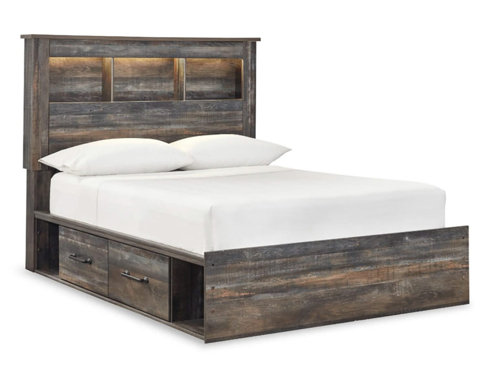 Librería completa con almacenamiento, cama y cómoda Drystan
