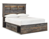 Librería completa con almacenamiento, cama y cómoda Drystan