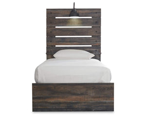 Cama doble Drystan con paneles, almacenaje, tocador, espejo y cómoda