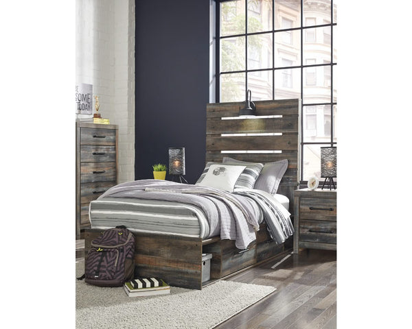 Cama doble Drystan con dos cajones de almacenamiento