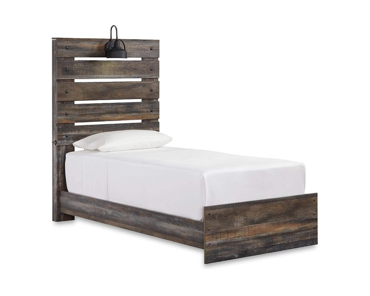 Drystan Twin Panel Bed with Storage, Dresser and Nightstand