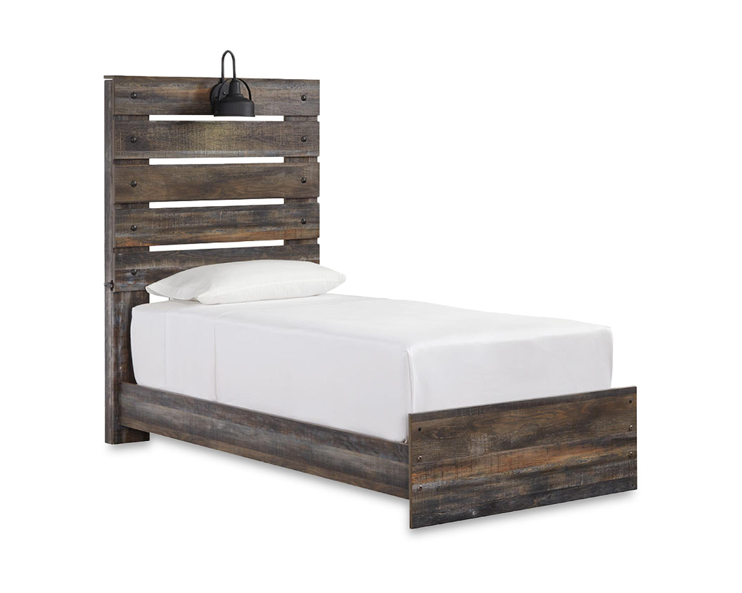 Drystan Twin Panel Bed with Storage, Dresser and Nightstand