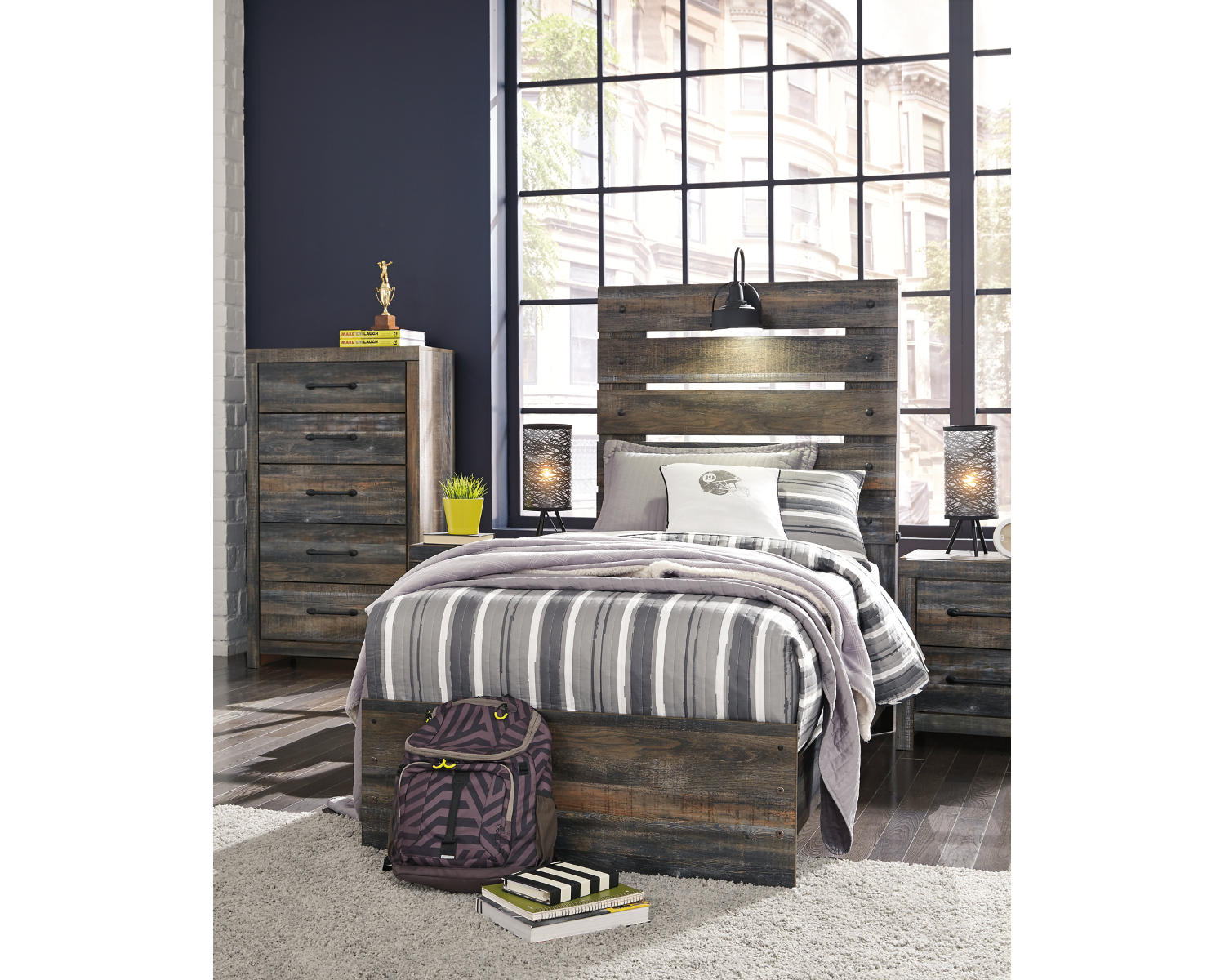 Drystan Twin Panel Bed