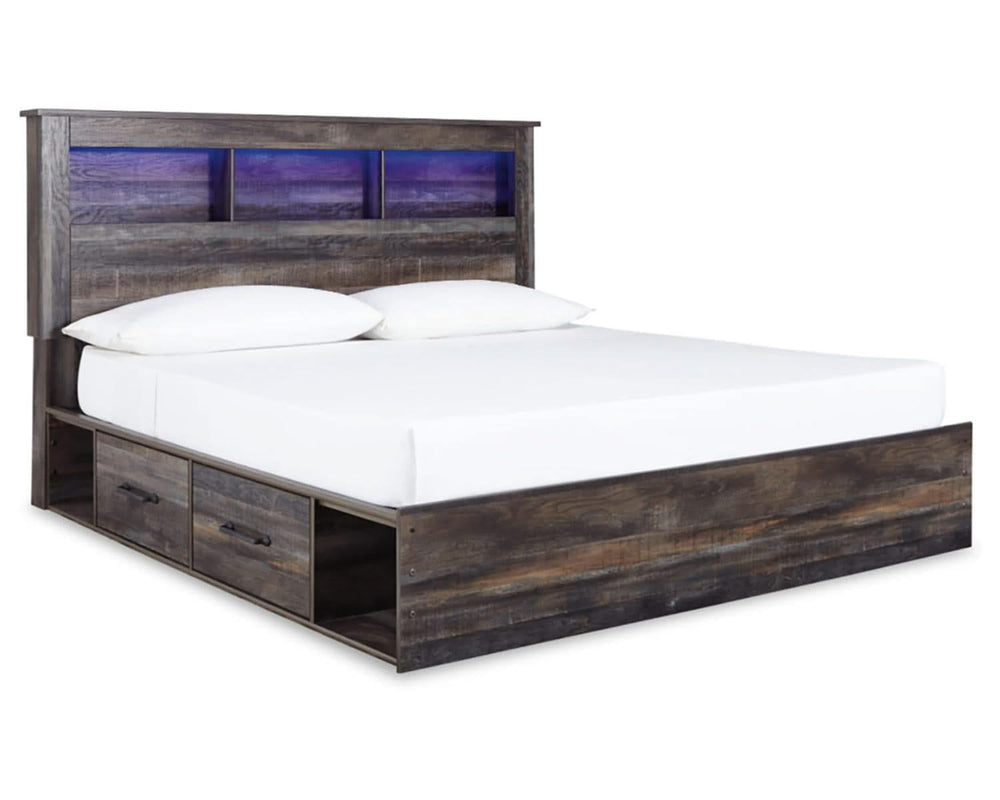 Librería con almacenamiento, cama y cómoda Drystan King
