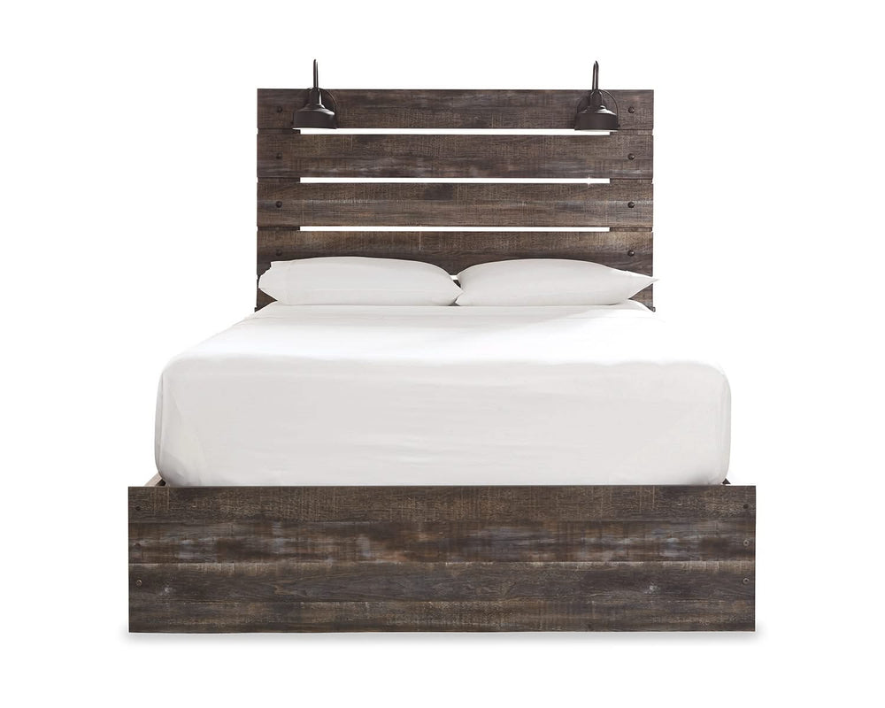 Drystan Queen Panel Bed with Storage, Chest and Nightstand