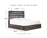 Drystan King Panel Bed with 4 Storage Drawers