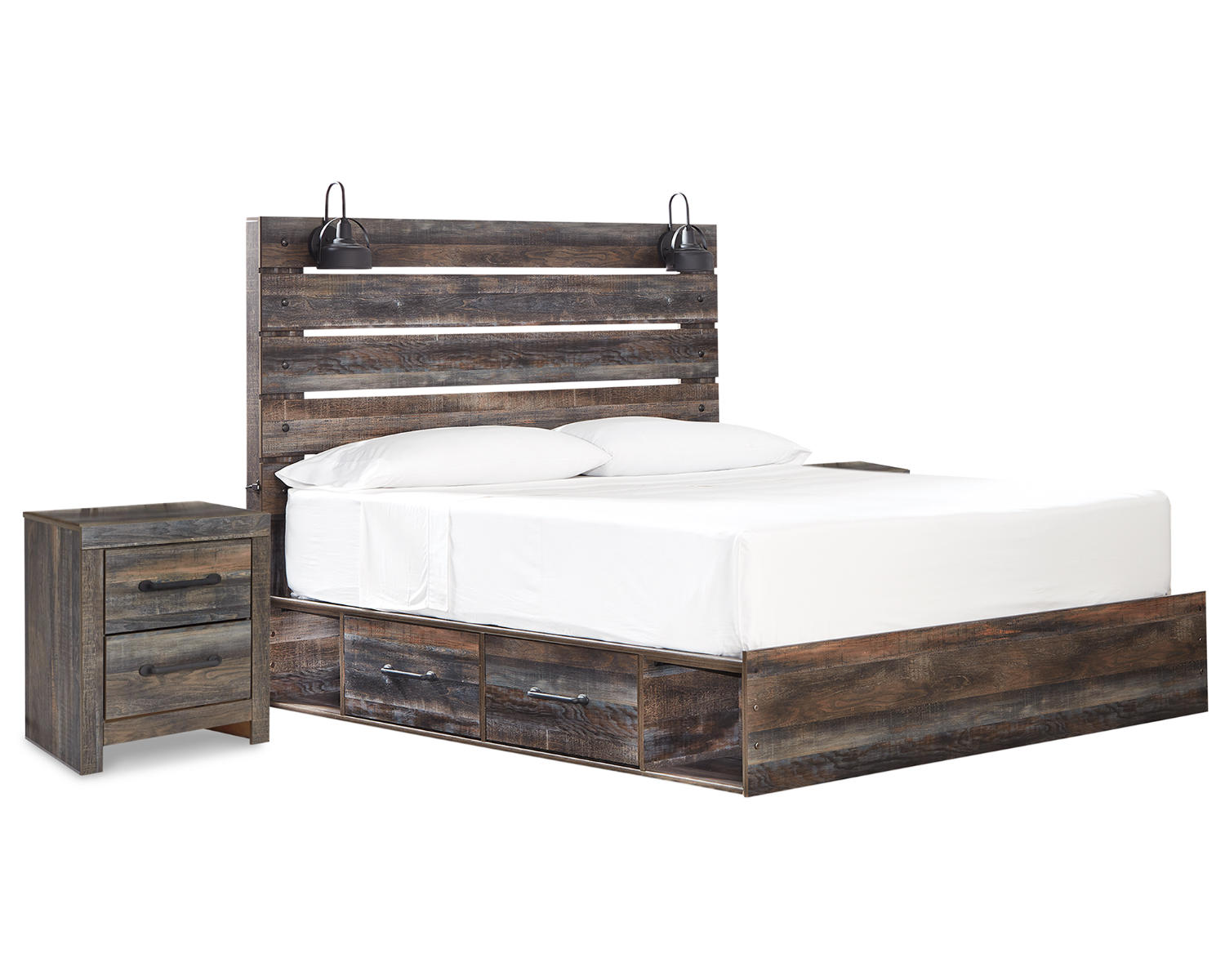 Drystan King Panel Storage Bed and 2 Nightstands
