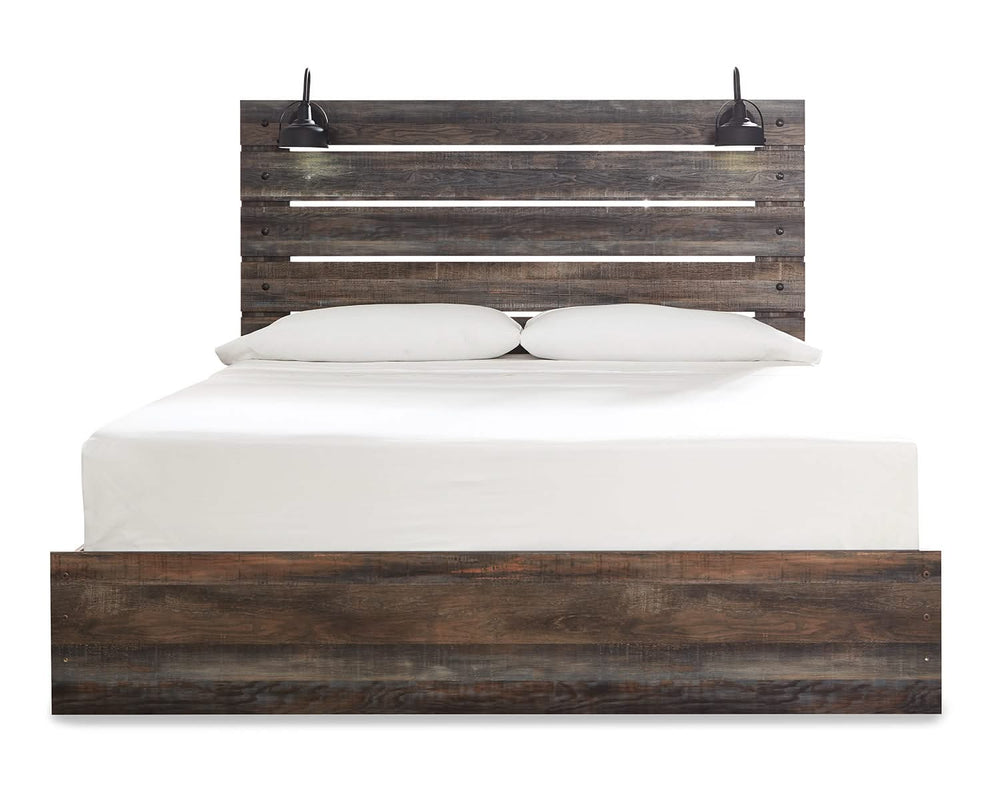 Cama Drystan King con paneles y dos mesitas de noche
