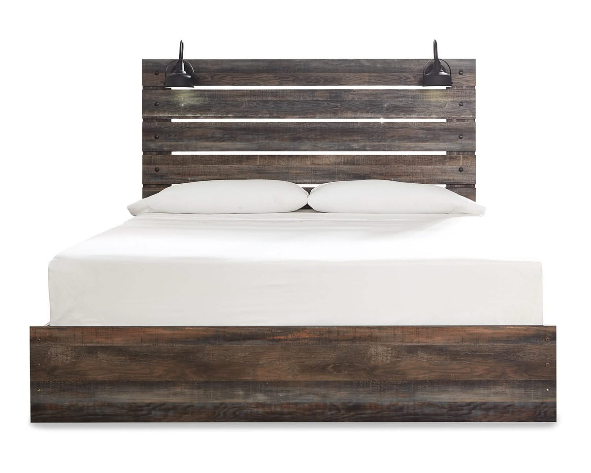 Cama Drystan King con paneles y dos mesitas de noche