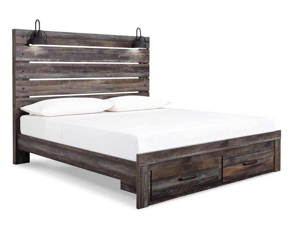 Drystan King Panel Storage Bed, Dresser and Mirror