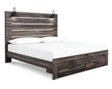 Drystan King Panel Storage Bed, Dresser and Mirror