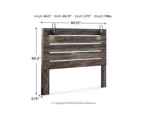 Drystan King Panel Headboard with Metal Frame, Dresser, Mirror, and Nightstand
