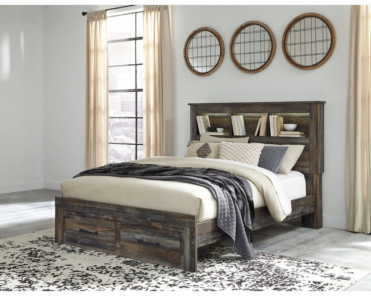 Drystan Queen Panel Storage Bed, Dresser and Mirror