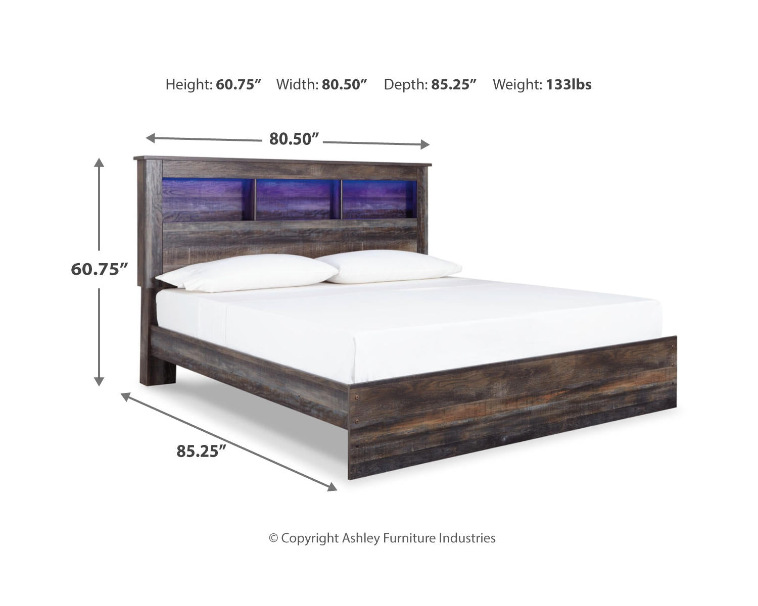 Drystan King Bookcase Bed