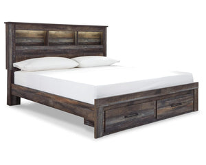 Cama y cómoda con almacenamiento y estantería Drystan King