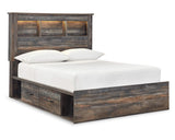 Drystan Full Bookcase Storage Bed, Dresser and Nightstand