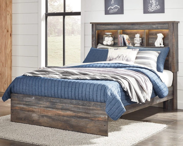 Cama con estantería completa Drystan
