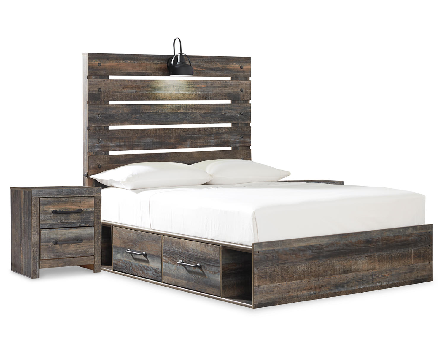 Drystan Full Panel Bed and 2 Nightstands
