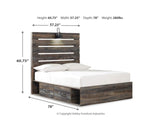 Drystan Full Panel Bed with 4 Storage Drawers
