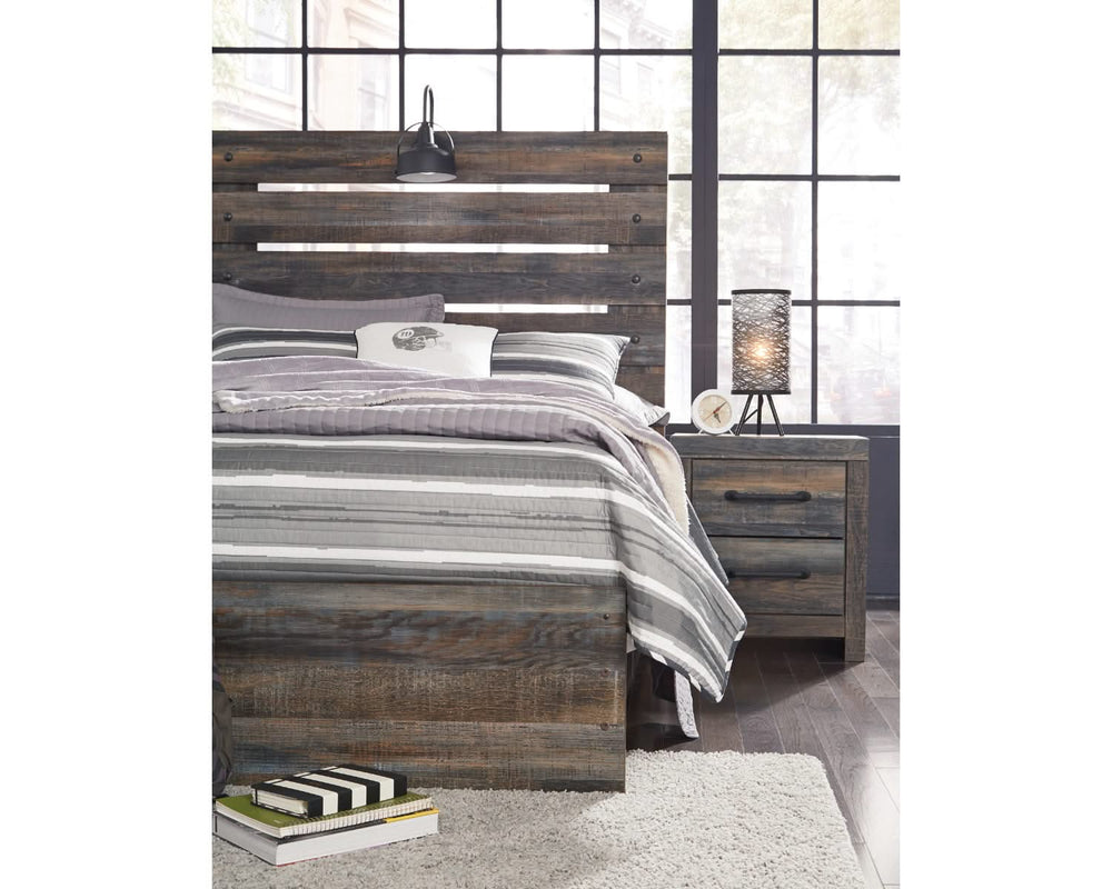 Drystan Full Panel Bed and 2 Nightstands
