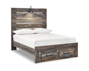 Cama Drystan con almacenaje completo, cómoda y dos mesitas de noche