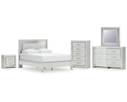 Zyniden Queen Panel Bed, Dresser, Mirror, Chest and Nightstand