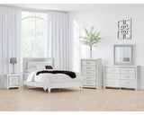 Cama Queen con paneles tapizados Zyniden
