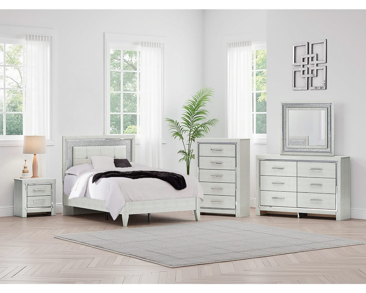 Zyniden Full Upholstered Panel Bed
