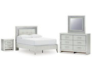 Zyniden Full Panel Bed, Dresser, Mirror and Nightstand