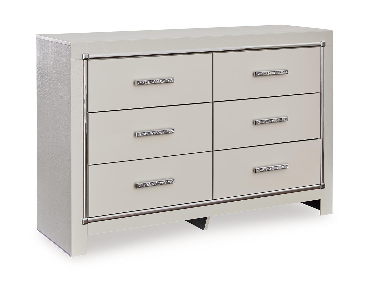 Zyniden Queen Upholstered Panel Bed, 2 Dressers, Mirror and Nightstand