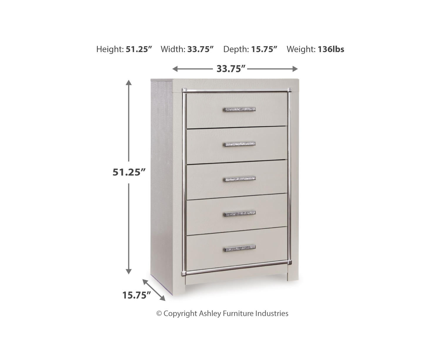 Zyniden King Upholstered Panel Bed, Dresser, Mirror, Chest and Nightstand