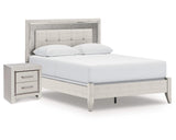 Zyniden Queen Panel Bed and Nightstand