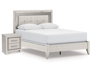 Zyniden Queen Panel Bed and Nightstand