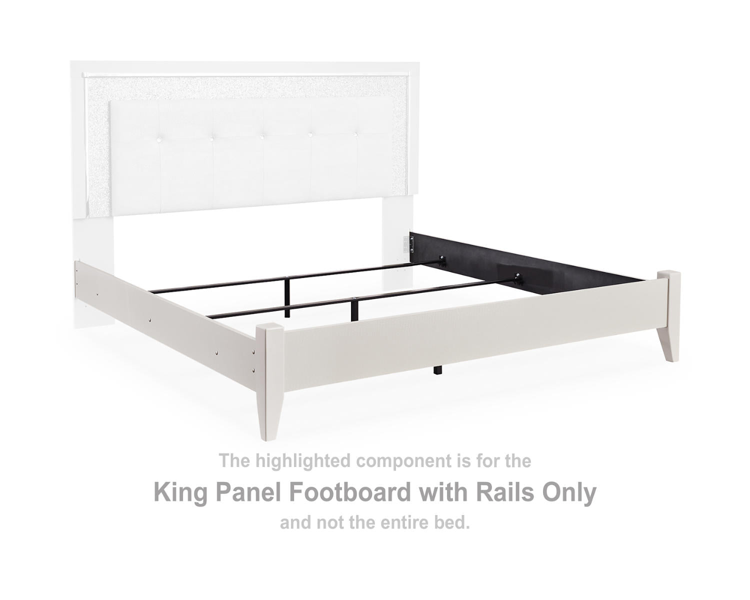 Zyniden King Panel Footboard with Rails