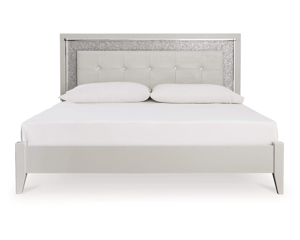 Cama tapizada King Zyniden con paneles