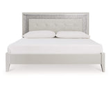 Cama tapizada King Zyniden con paneles