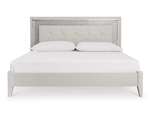 Cama tapizada King Zyniden con paneles