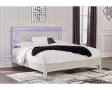 Cama tapizada King Zyniden con paneles