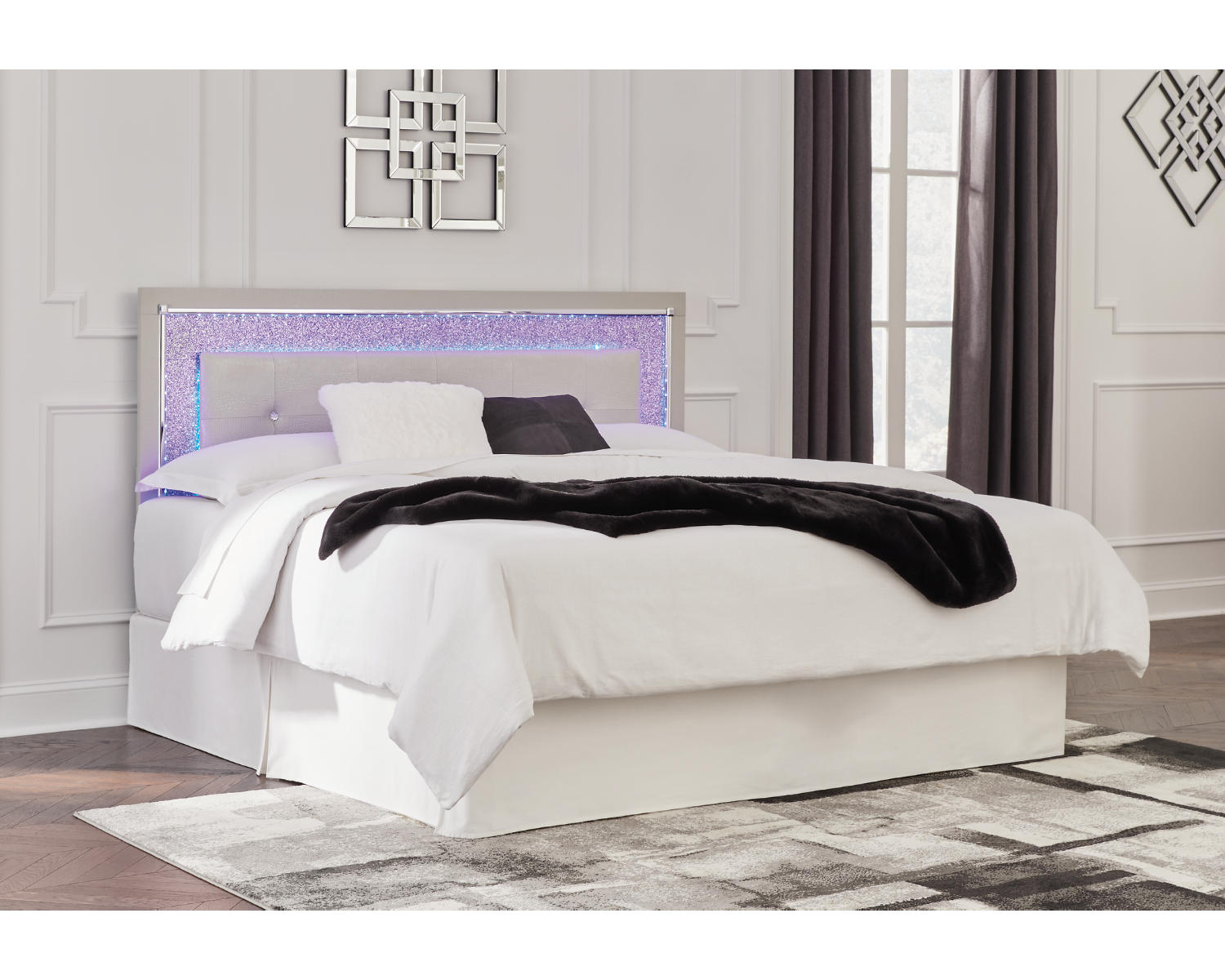 Zyniden King Upholstered Panel Headboard