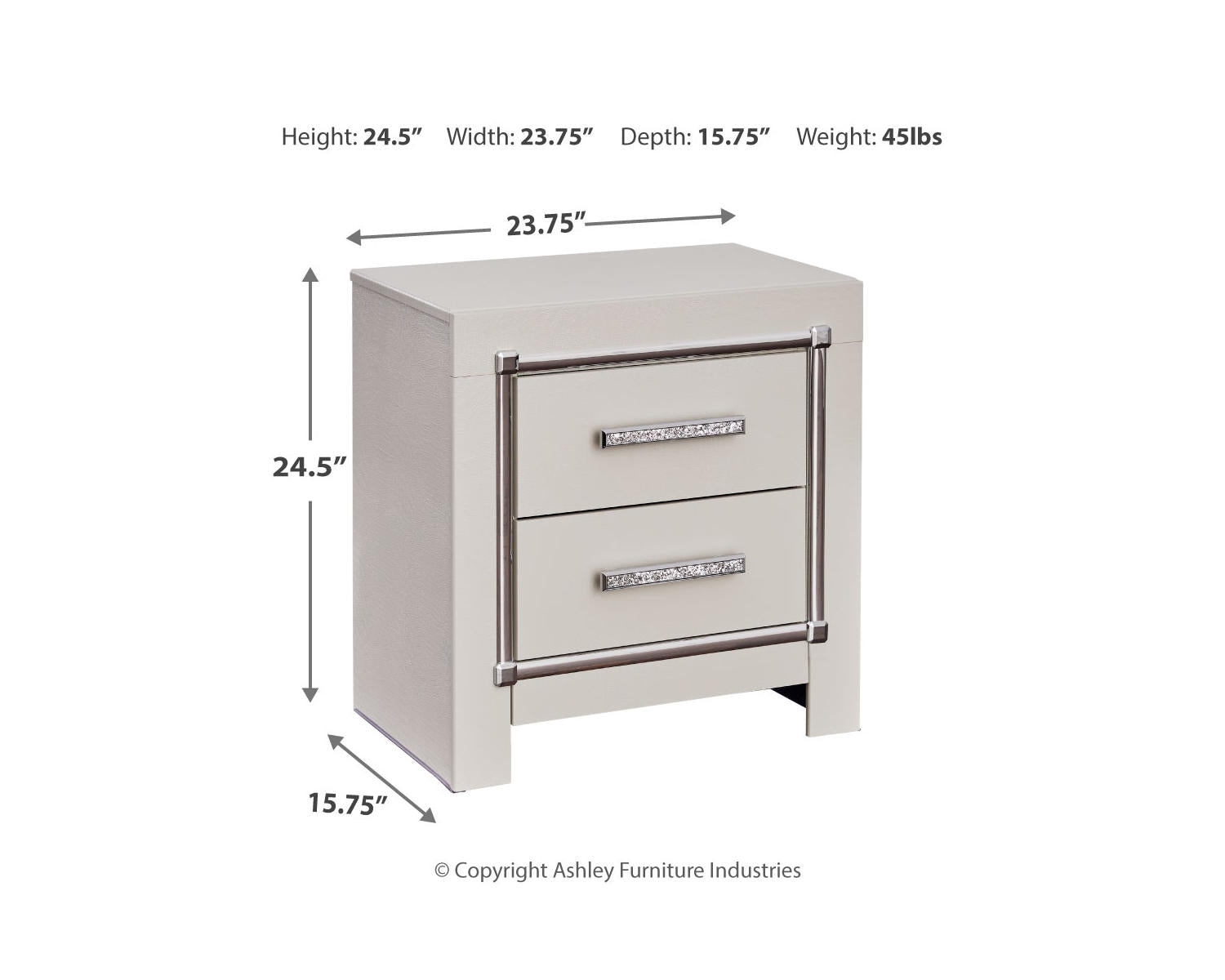 Zyniden Full Upholstered Panel Bed, Dresser, Mirror and 2 Nightstands