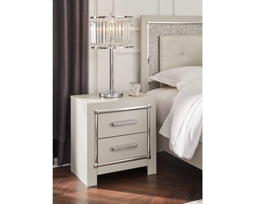 Zyniden Queen Panel Bed and Nightstand