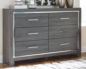 Cama completa con paneles, cómoda y arcón Lodanna