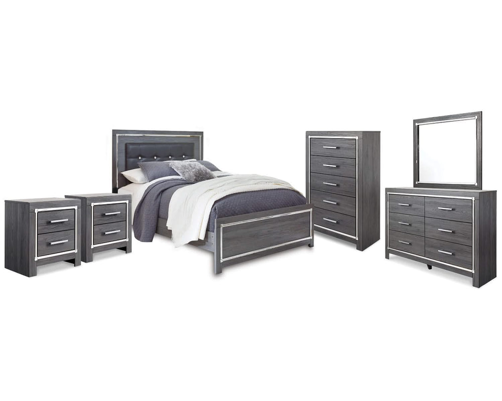 Lodanna Queen Panel Bed, Dresser, Mirror, Chest and 2 Nightstands