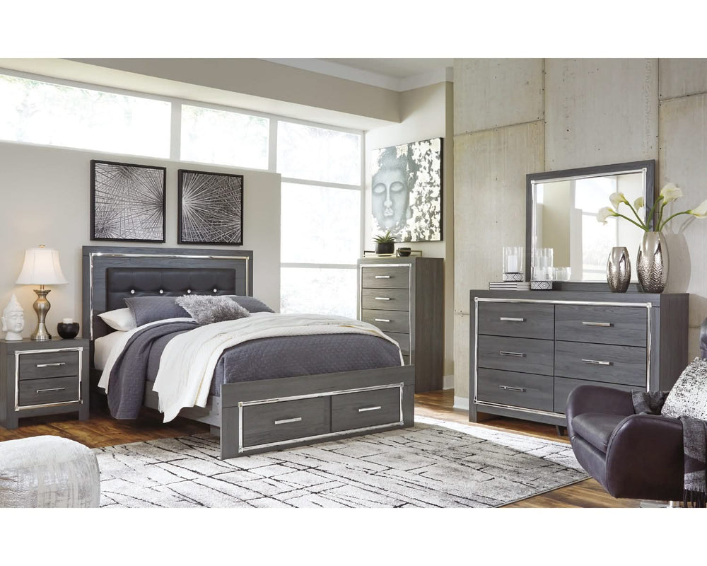 Cama Queen Lodanna con dos cajones de almacenamiento