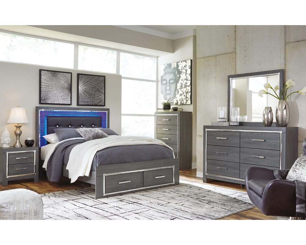 Cama Queen Lodanna con dos cajones de almacenamiento