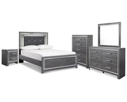 Lodanna Full Panel Bed, Dresser, Mirror, Chest and Nightstand